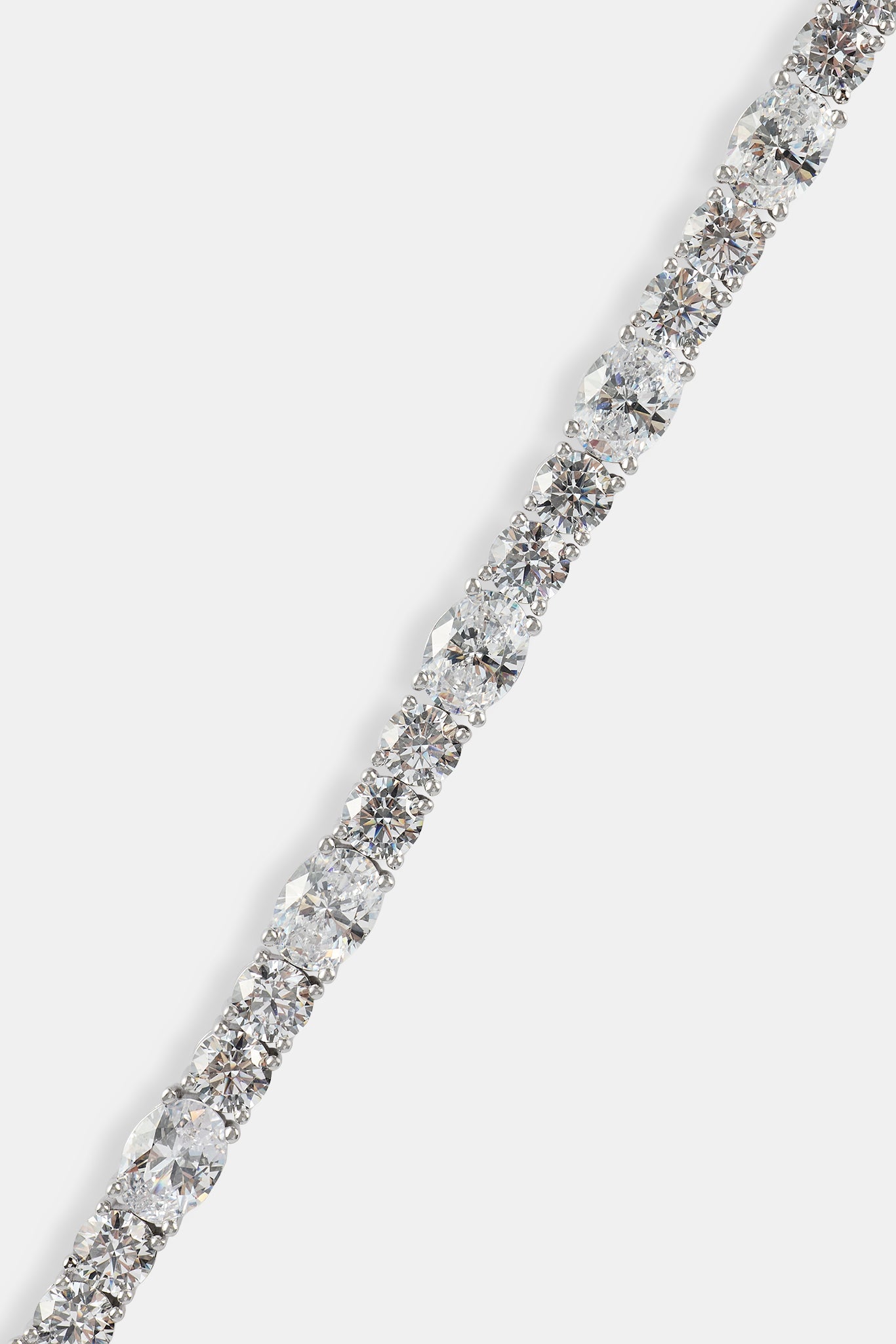 Iced Round & Oval Stone Tennis Bracelet - 6mm